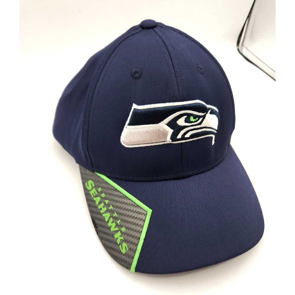 Seattle Seahawks NFL Team Apparel Adjustable Hat Cap Polyester Football Blue New